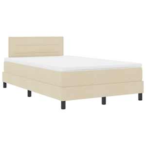Postel s boxspringem s matrací Krémová 120 x 190 cm textil - obrázek 2