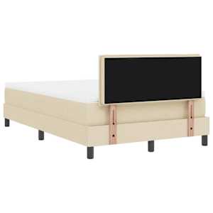 Postel s boxspringem s matrací Krémová 120 x 190 cm textil - obrázek 10
