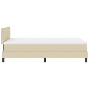Postel s boxspringem s matrací Krémová 120 x 190 cm textil - obrázek 9