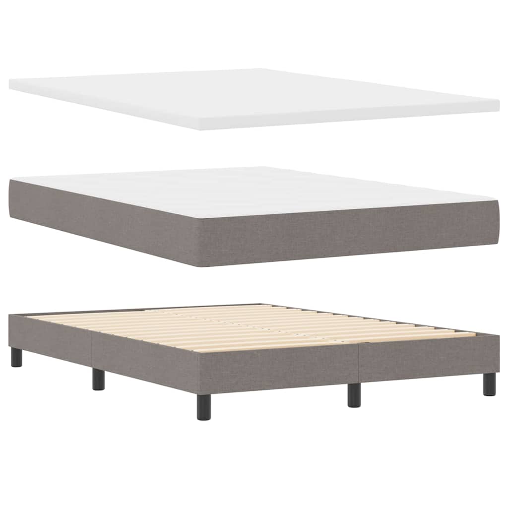 Postel s boxspringem s matrací s LED Taupe 140 x 190 cm textil - obrázek 6