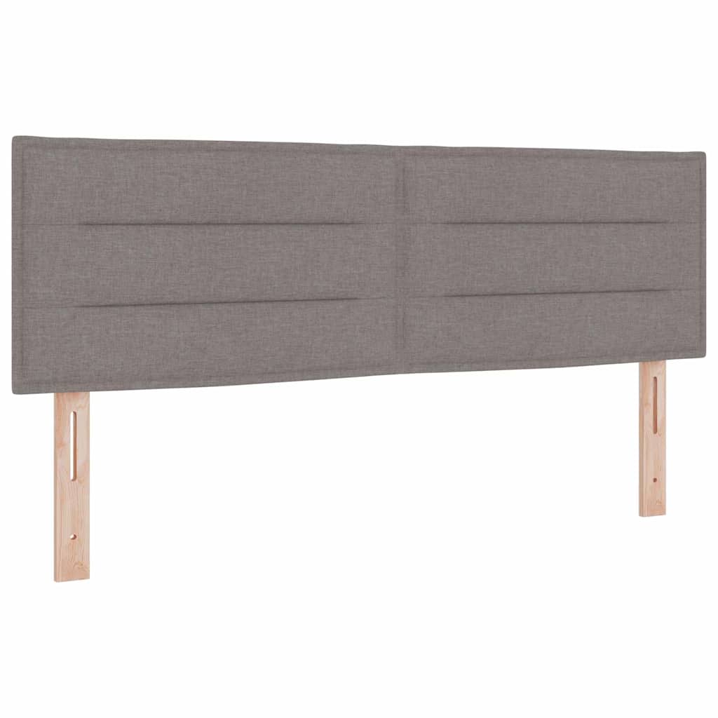 Postel s boxspringem s matrací s LED Taupe 140 x 190 cm textil - obrázek 7
