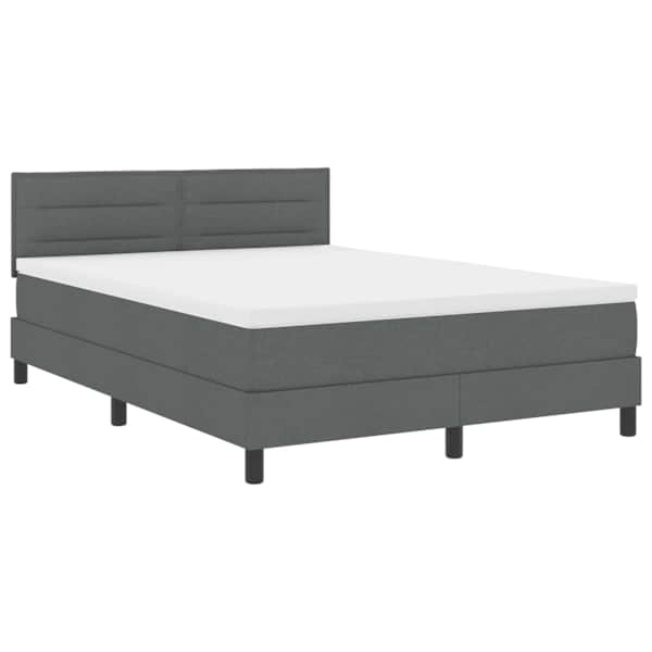 vidaXL Karbi vedrumadrats LED-ribadega Tumehall 160 x 200 cm kangas