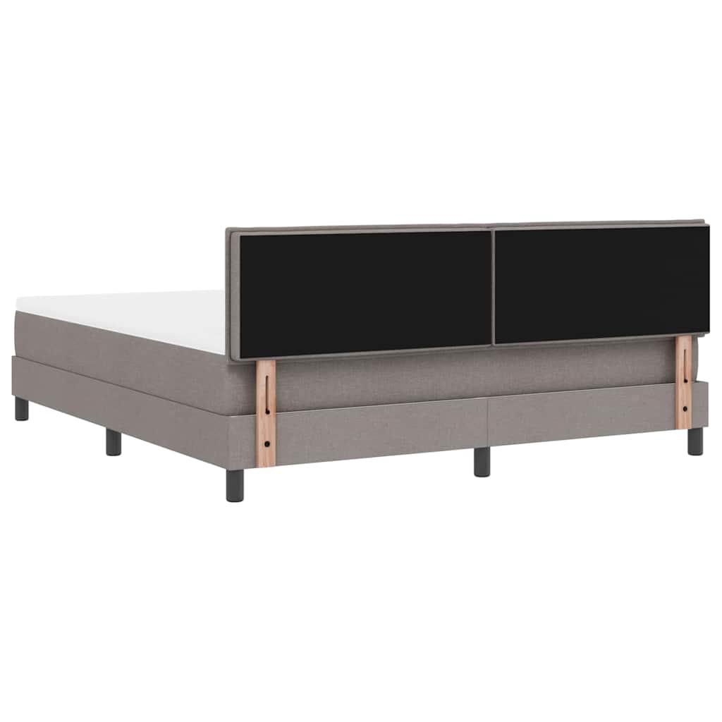 Postel s boxspringem s matrací s LED Taupe 180 x 200 cm textil - obrázek 10