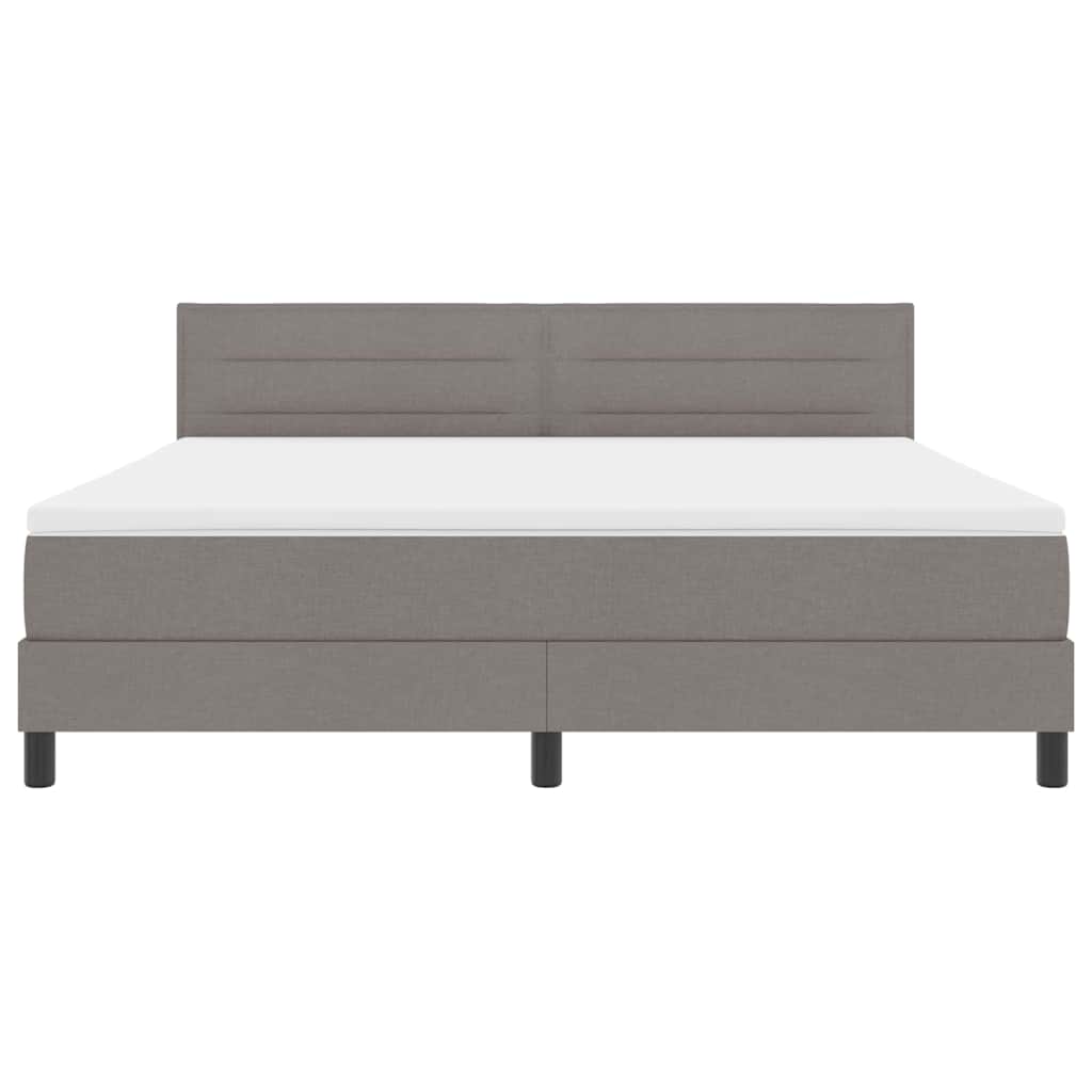 Postel s boxspringem s matrací s LED Taupe 180 x 200 cm textil - obrázek 8