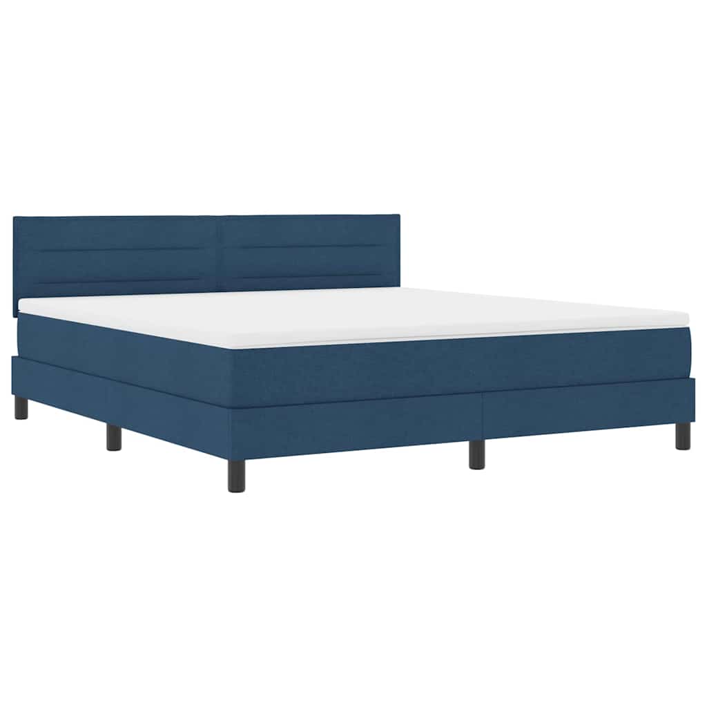Thumbnail - vidaXL Boxspringbett mit Matratze mit LED Blau 180 x 200 cm Stoff