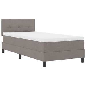 Postel s boxspringem s matrací s LED Taupe 80 x 200 cm textil - obrázek 2