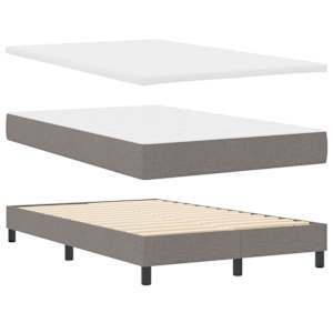 Postel s boxspringem s matrací s LED Taupe 120 x 190 cm textil - obrázek 6