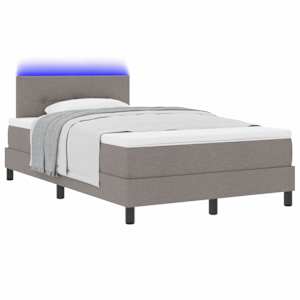 Postel s boxspringem s matrací s LED Taupe 120 x 190 cm textil - obrázek 3