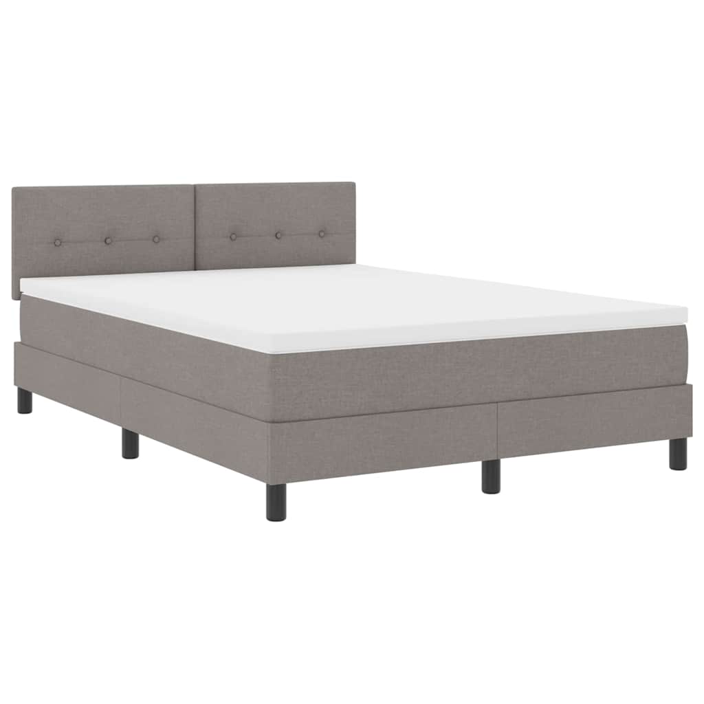 Thumbnail - vidaXL Boxspringbett mit Matratze mit LED Taupe 140 x 190 cm Stoff