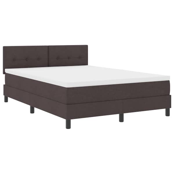 vidaXL Karbi vedrumadrats LED-ribadega Tume pruun 160 x 200 cm kangas