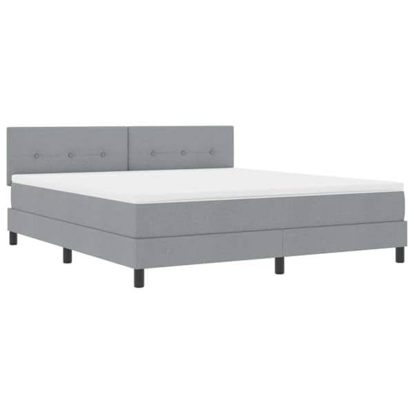 vidaXL Karbi vedrumadrats LED-ribadega Helehall 180 x 200 cm kangas
