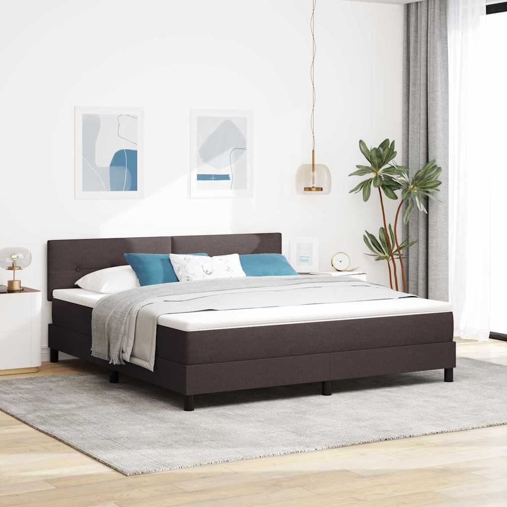 Kasti vedruvoodi madratsiga ja LED-iga Tumesinine 180x200 cm Riie