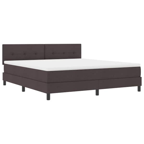 vidaXL Karbi vedrumadrats LED-ribadega Tume pruun 180 x 200 cm kangas