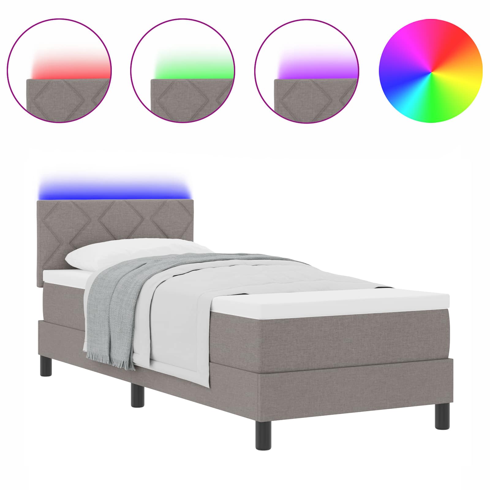 Karbi vedrumadrats madratsiga Pruunikashall 80 x 200 cm kangas 71 Kõik vajalik sinu aeda ja koju! Karbi vedrumadrats madratsiga Pruunikashall 80 x 200 cm kangas - Image 2