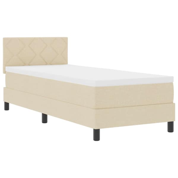 vidaXL Karbi vedrumadrats LED-ribadega peaga cream 80 x 200 cm kangas