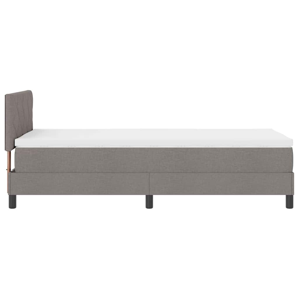 Postel s boxspringem s matrací s LED Taupe 90 x 200 cm textil - obrázek 9