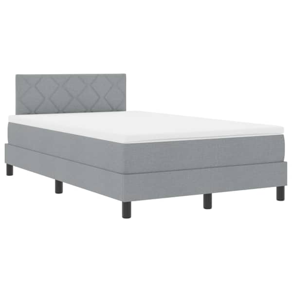 vidaXL Karbi vedrumadrats LED-ribadega Helehall 120 x 190 cm kangas