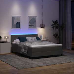 Postel s boxspringem s matrací Tmavě šedá 140 x 200 cm textil - obrázek 5