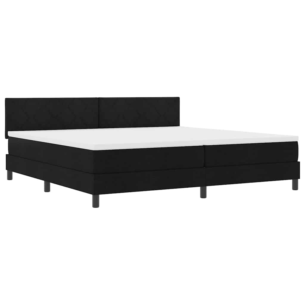 Thumbnail - vidaXL LED Boxspringbett mit Matratze Schwarz 200x200 cm Stoff