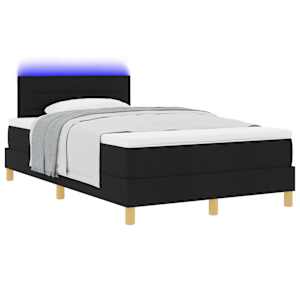 LED box pružinová postel s LED pásky Černý 120 x 190 cm textil - obrázek 3