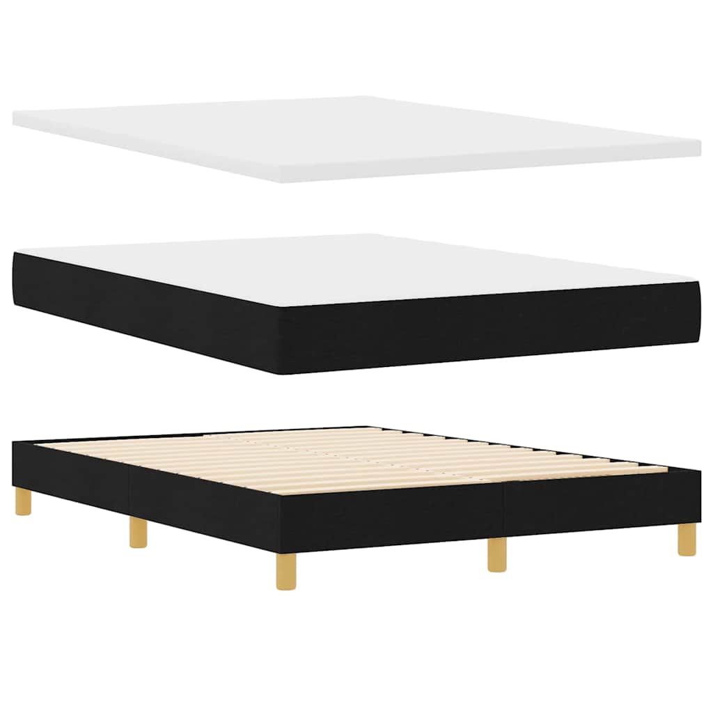 LED box pružinová postel s matrací Černá 140 x 190 cm textil - obrázek 6