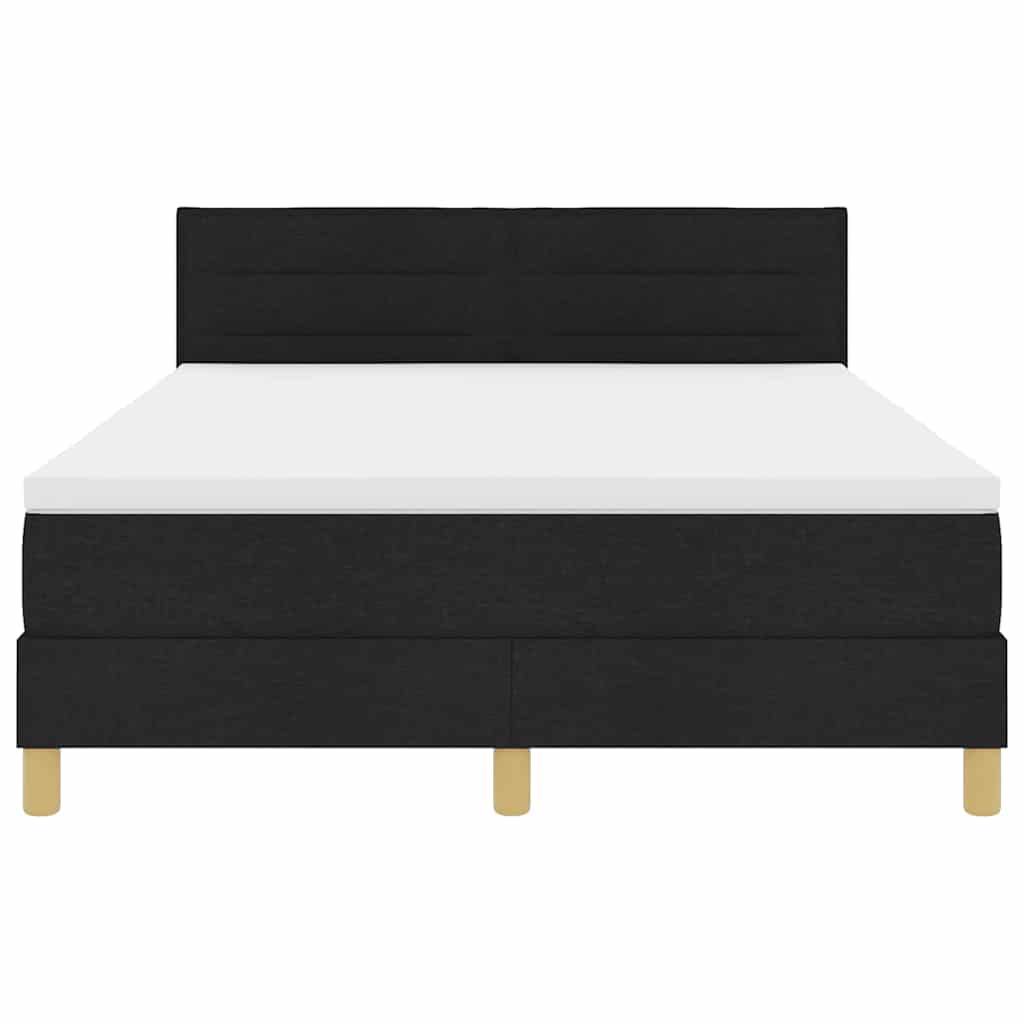 LED box pružinová postel s matrací Černá 140 x 190 cm textil - obrázek 8
