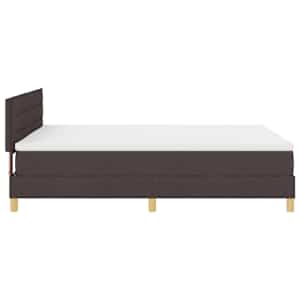 LED box pružinová postel s čelo Tmavě hnědá 140 x 190 cm textil - obrázek 9