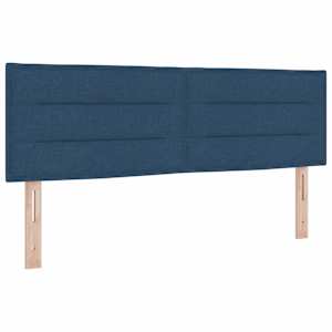 LED box pružinová postel s polštářem Modrá 140 x 190 cm textil - obrázek 7