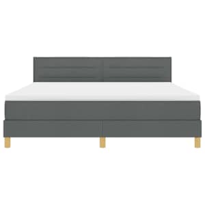 LED box pružinová postel s čelo Tmavě šedá 180 x 200 cm textil - obrázek 8