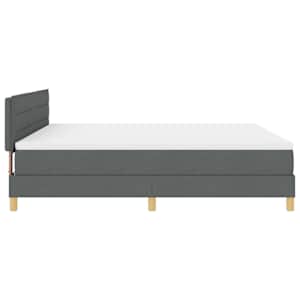 LED box pružinová postel s čelo Tmavě šedá 180 x 200 cm textil - obrázek 9