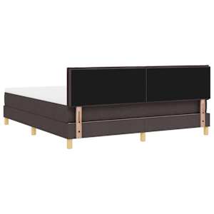 LED box pružinová postel s čelo Tmavě hnědá 180 x 200 cm textil - obrázek 10