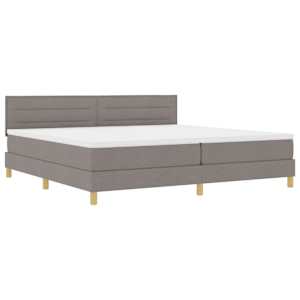 LED box pružinová postel s LED pásky Taupe 200 x 200 cm textil - obrázek 2
