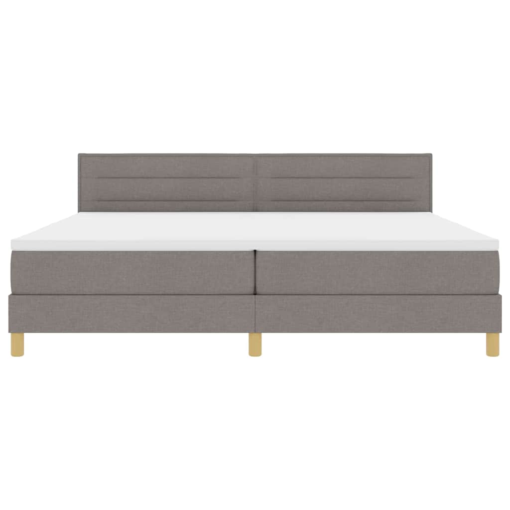 LED box pružinová postel s matrací Taupe 200 x 200 cm textil - obrázek 8