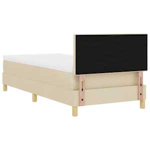 LED box pružinová postel s matrací Krémová 90 x 200 cm textil - obrázek 10