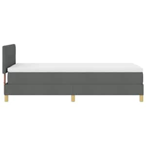 LED box pružinová postel s čelo Tmavě šedá 100 x 200 cm textil - obrázek 9