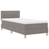 vidaXL LED Box Spring Voodi peaga Pruunikashall 100 x 200 cm kangas