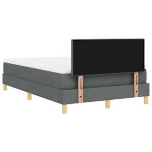 LED box pružinová postel s čelo Tmavě šedá 120 x 190 cm textil - obrázek 10