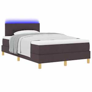 LED box pružinová postel s LED Tmavě hnědá 120 x 190 cm textil - obrázek 3