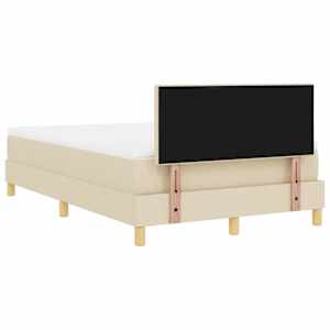 LED box pružinová postel s čelo Krémová 120 x 190 cm textil - obrázek 10