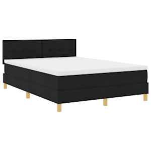 LED box pružinová postel s polštářem Černý 160 x 200 cm textil - obrázek 2
