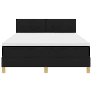 LED box pružinová postel s polštářem Černý 160 x 200 cm textil - obrázek 8