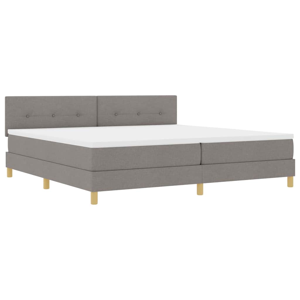 LED box pružinová postel s polštářem Taupe 200 x 200 cm textil - obrázek 2