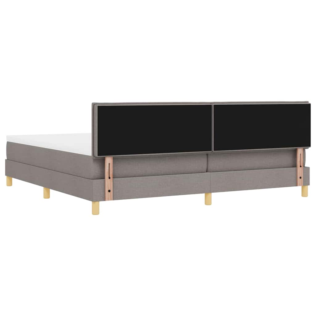 LED box pružinová postel s polštářem Taupe 200 x 200 cm textil - obrázek 10