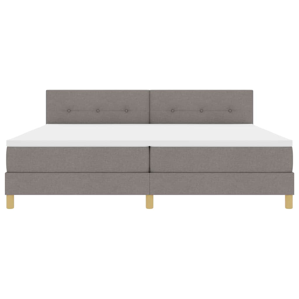 LED box pružinová postel s polštářem Taupe 200 x 200 cm textil - obrázek 8