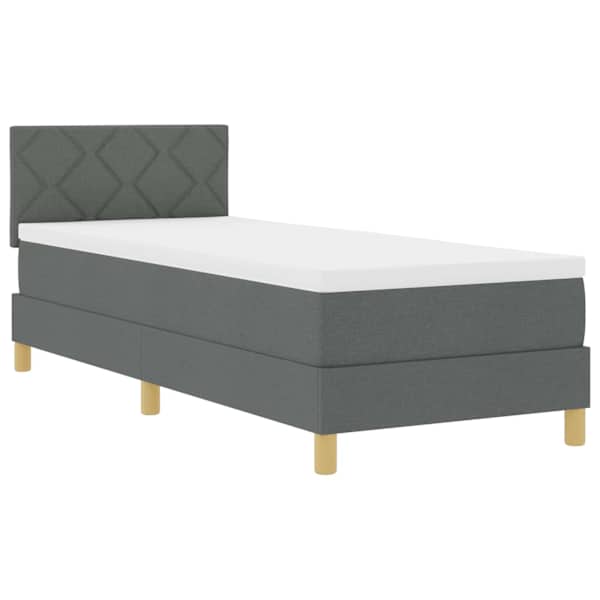 vidaXL LED Box Spring Voodi padjaga peaga Tumehall 80 x 200 cm kangas