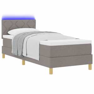 LED box pružinová postel s LED pásky Taupe 80 x 200 cm textil - obrázek 3