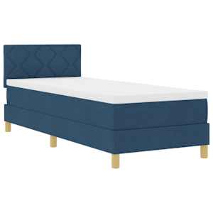 LED box pružinová postel s LED pásky Modrá 80 x 200 cm textil - obrázek 2