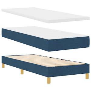 LED box pružinová postel s LED pásky Modrá 80 x 200 cm textil - obrázek 6