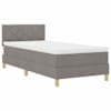 vidaXL LED Box Spring Voodi peaga Pruunikashall 90 x 190 cm kangas