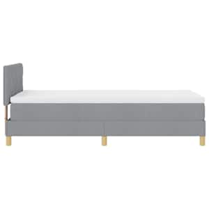LED box pružinová postel s čelo Světle šedá 100 x 200 cm textil - obrázek 9